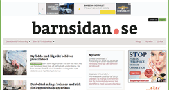 Desktop Screenshot of barnsidan.se